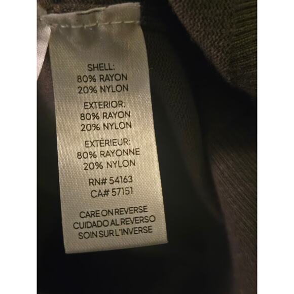 Calvin Klein Long Sleeve Women's Medium Olive Green Shirt - Picture 6 of 7